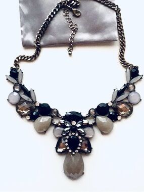 Park Lane Nightfall Statement Shades of Grey Necklace,  gift bag